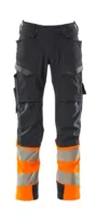 High Vis Trousers with Ajustable Kneepad Pockets - Class 1