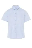 Modern Fit kortærmet dameskjorte i bomuldsstruktur