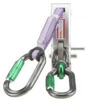 Twinstop Guided Fall Arrester with Double Connection - Shock Absorber and Trilock Carabiner